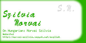 szilvia morvai business card